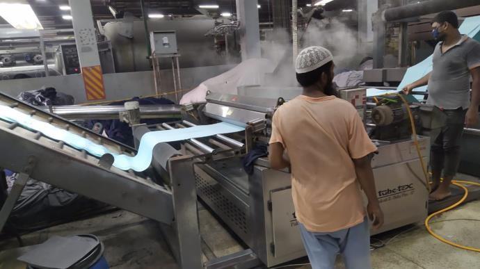 Fabric finishing at Maple Knit Wears