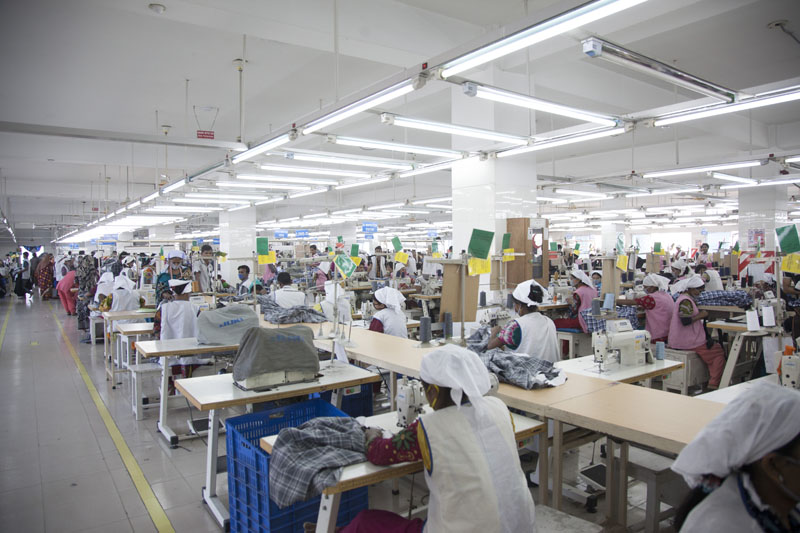 Sewing floor at Maple Knit Wears
