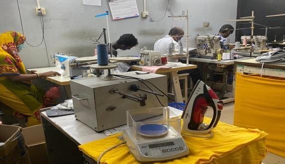 Garment sewing line
