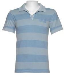 Striped blue polo shirt